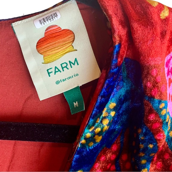 Farm Rio Red Wildlife Snake Garden Floral Velvet Jumpsuit Romper Vivid - Picture 6 of 15